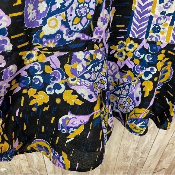 Free People Linen Blend Sleeveless Tie Back Tunic Size Medium - Picture 7 of 12